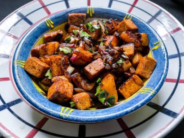 Wok de choux-raves et tofu aux 5 épices