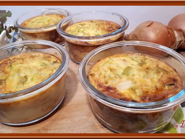 Clafoutis salé aux poireaux et surimi