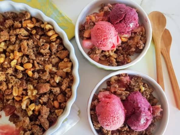 Crumble pruneaux index glycémique bas - Ça a Leyre bon !