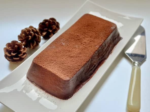 Crème prise peu sucrée au double-chocolat noir