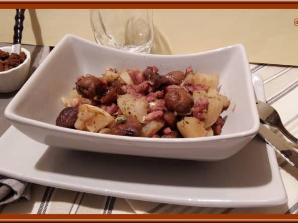 Poêlée d’automne au pâtisson et marrons