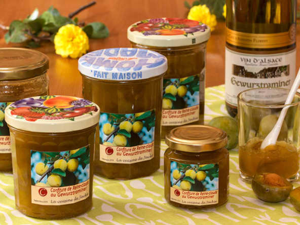 Confiture de Reine-Claude au vin blanc Gewurztraminer
