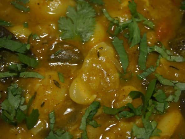 Cari gros pois Mauricien.