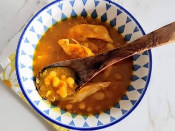 Délicieux velouté haricots blancs et potiron