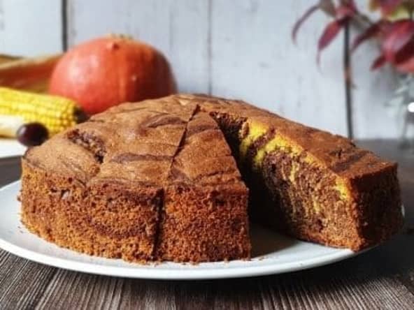 Gâteau potiron chocolat : un excellent marbré d'automne