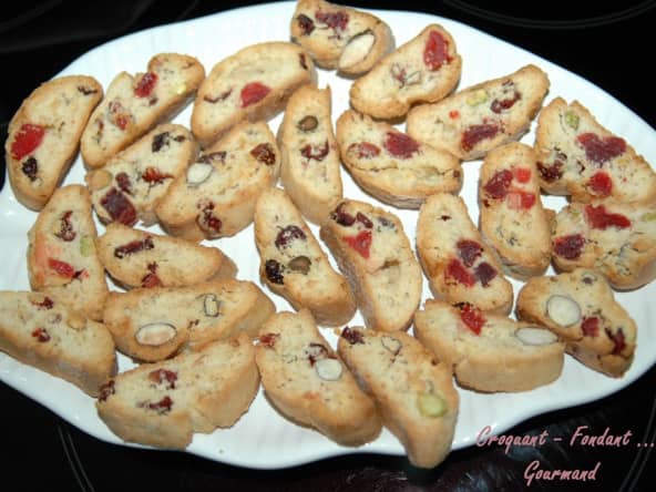 Croquants aux fruits secs et rouges pour noël