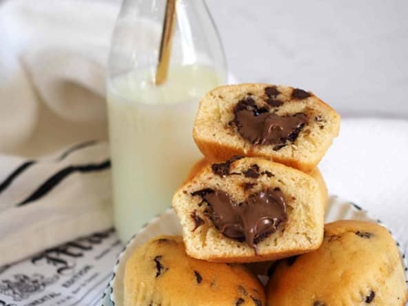 Mandises avec leurs coeurs de pâte à tartiner