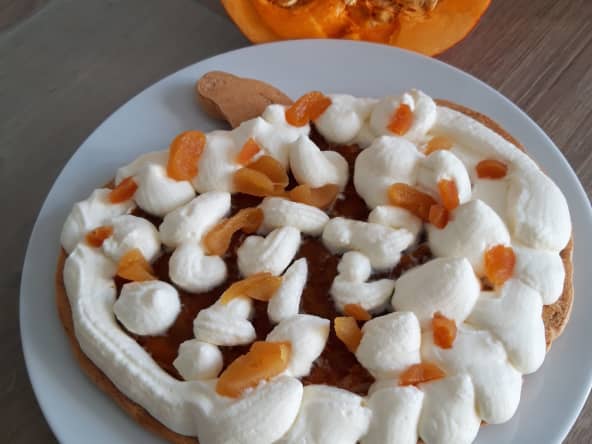 Pavlova d'halloween à la compotée de potimarron