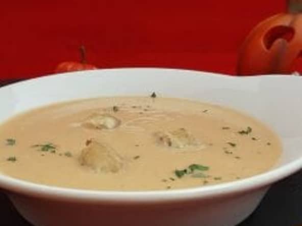 Recette de velouté de courge muscade aux châtaignes fraîches
