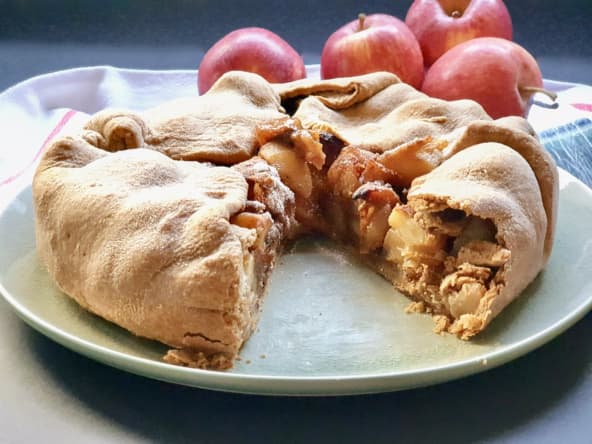 Tarte aux pommes à la bière brune
