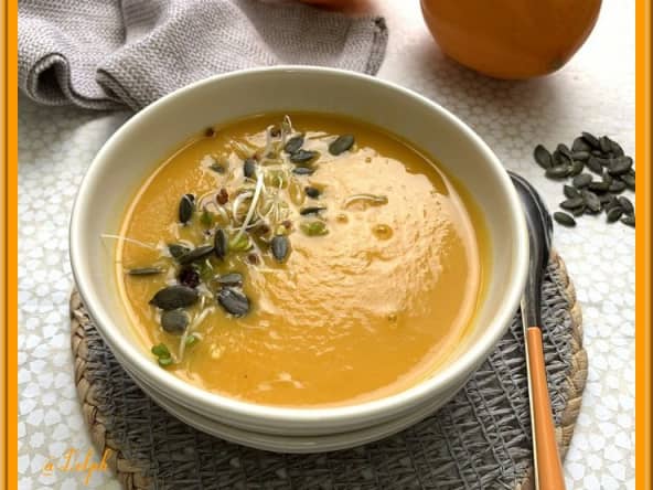 Soupe de potiron et patate douce au curry