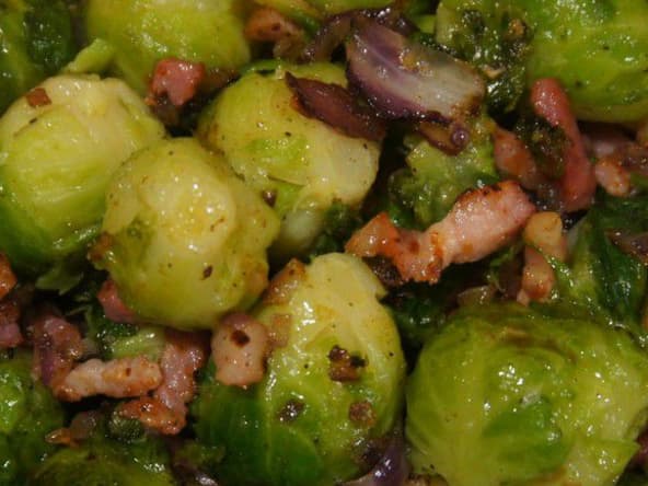 Choux de Bruxelles aux lardons