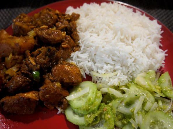 Massalé porc pommes de terre traditionnel de La Réunion