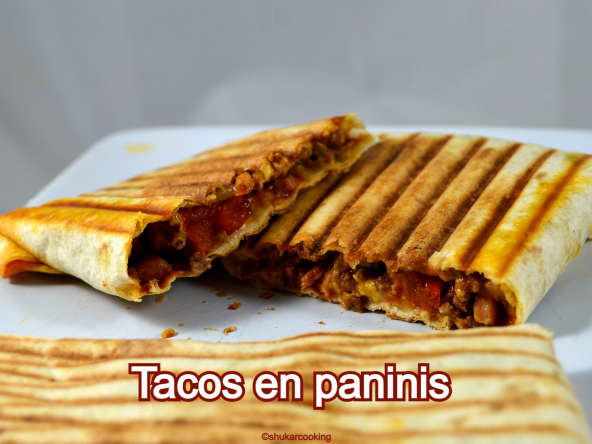 Tacos en paninis version text mex
