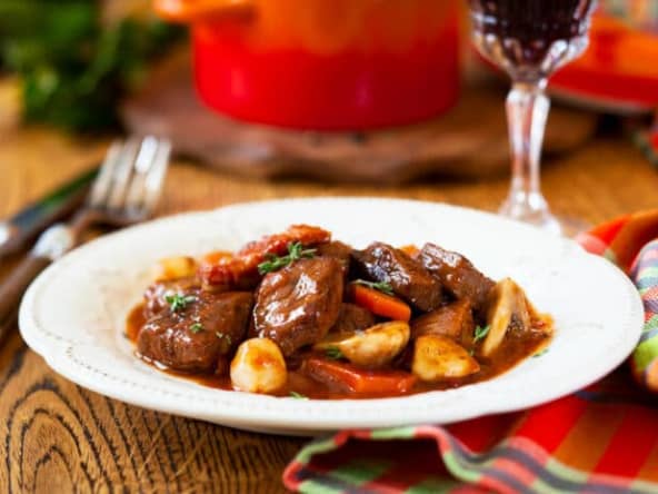 Le boeuf bourguignon - Plat Principal