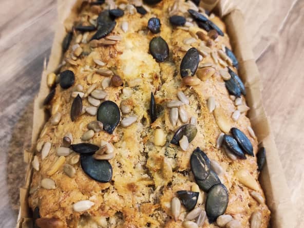 Cake chèvre betterave aux graines