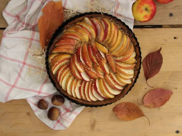 Tarte pomme-châtaigne (sans sucres ajoutés)