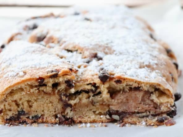Stollen à l’amande et au chocolat