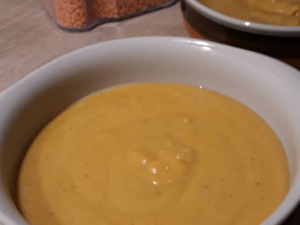 Potage d'automne Butternut et Lentilles corail
