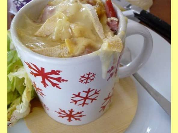 Tartiflette en mug cake