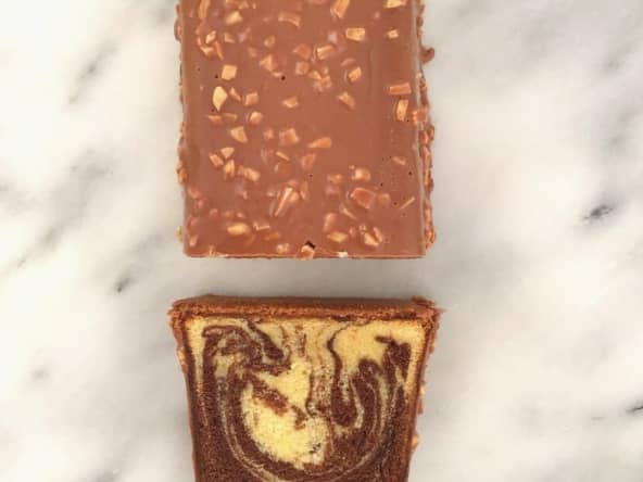 Cake marbré moelleux d'après une recette de Cyril Lignac 