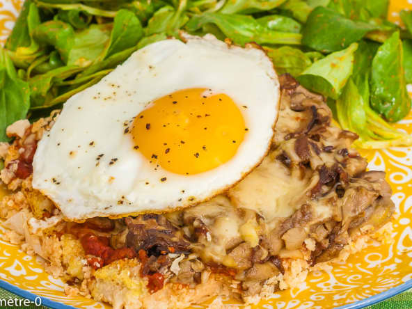 Pizza de chou fleur aux cèpes