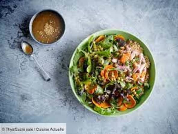 Sauce vinaigrette sucrée salée à la moutarde et au miel