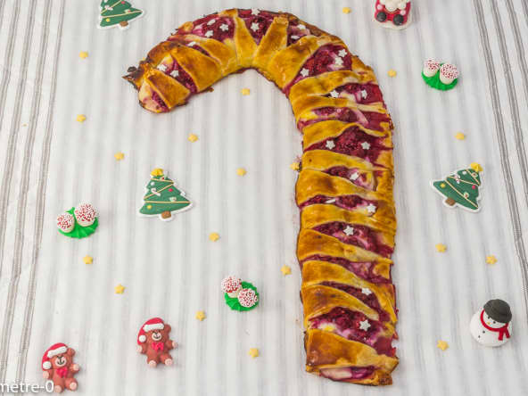 Candy cane feuilleté pour noël