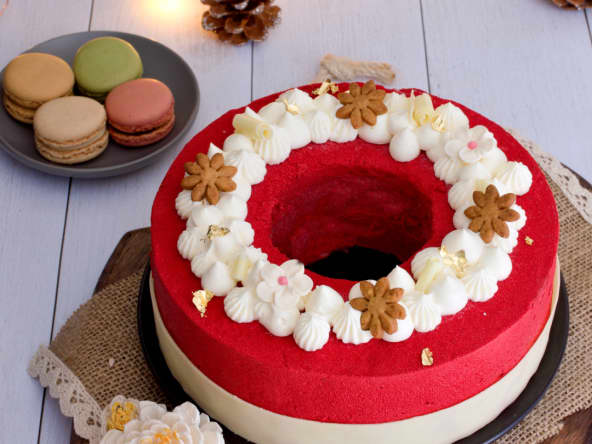 La couronne à la fraise et à la vanille