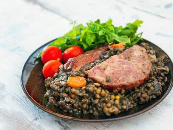 Plat savoureux et facile : Lentilles au lard - Plat Principal