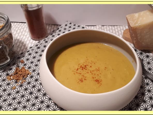 Velouté de carottes au lait concentré non sucré