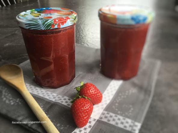 Confiture de fraises rhubarbes au Magimix ou Companion