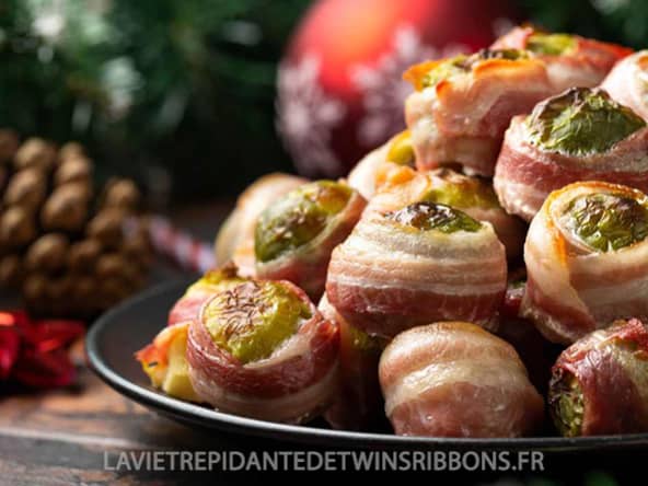 Choux de bruxelles au lard rôtis, un accompagnement festif