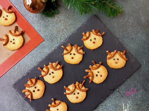 Sablés rennes au parmesan pour l'apéritif de noël