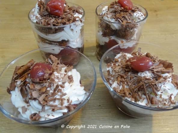 Verrines Forêt Noire pour les fêtes