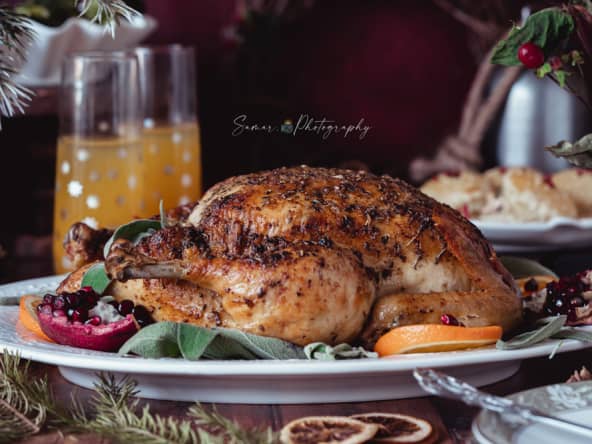 Recette de chapon de Noël facile aux herbes