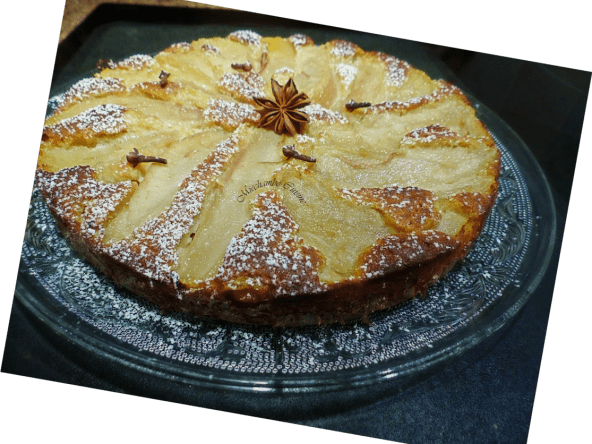Tarte sans pâte aux poires et épices (anis étoilé, cardamome, clous de girofle, gingembre)