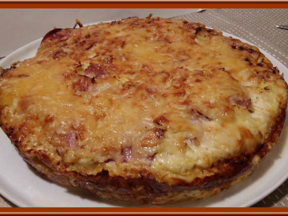 Gâteau de pommes de terre au bacon