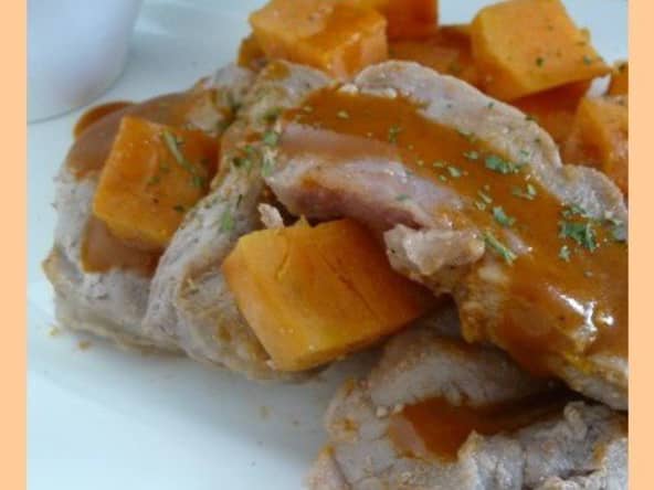 Filet mignon aux patates douces, sauce porto