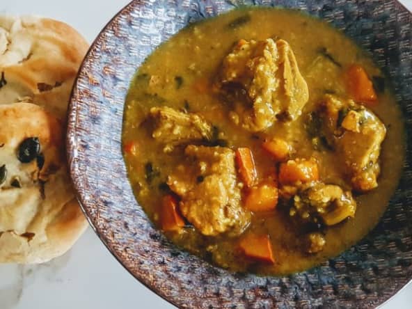 Soupe chorba frik, au blé vert concassé