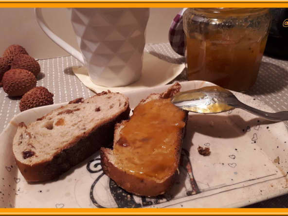 Confiture originale de litchis et mangues