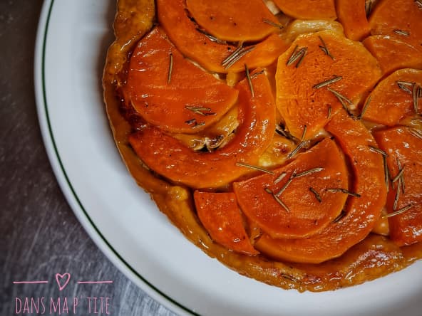 Tatin de butternut, chèvre, miel et romarin (recette de base Ottolenghi) 