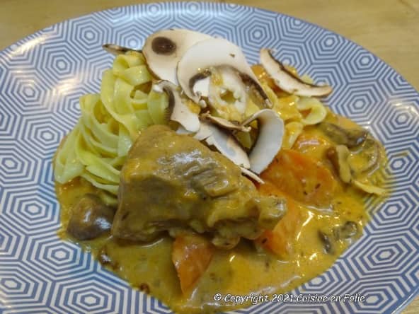 Sauté de veau aux champignons et à l'Armagnac et à l'Orange au Cookeo ou pas