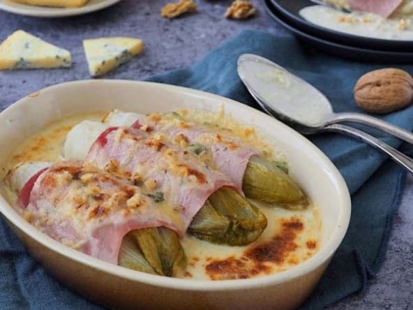 Endives au jambon et fromage fourme de Montbrison