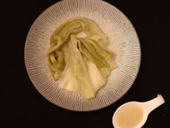 Poireaux vinaigrette cuits à la vapeur en autocuiseur