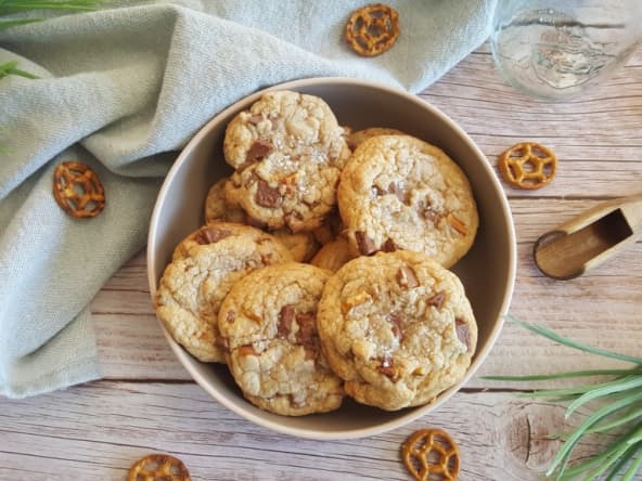 Cookies aux bretzels et pépites de chocolat