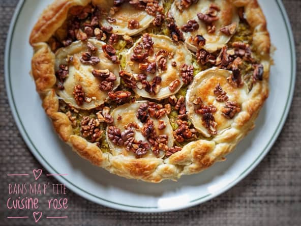 Tarte aux poireaux citronnés, chèvre et noix (au Companion ou non)