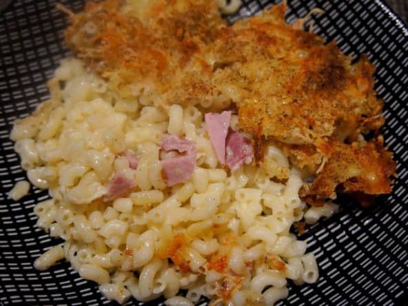 Gratin de coquillettes au jambon blanc : les enfants l'adore