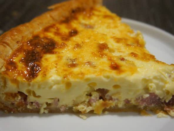 Quiche familiale au jambon blanc facile