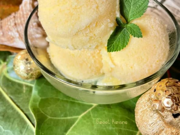 Le sorbet à la mandarine au shrubb